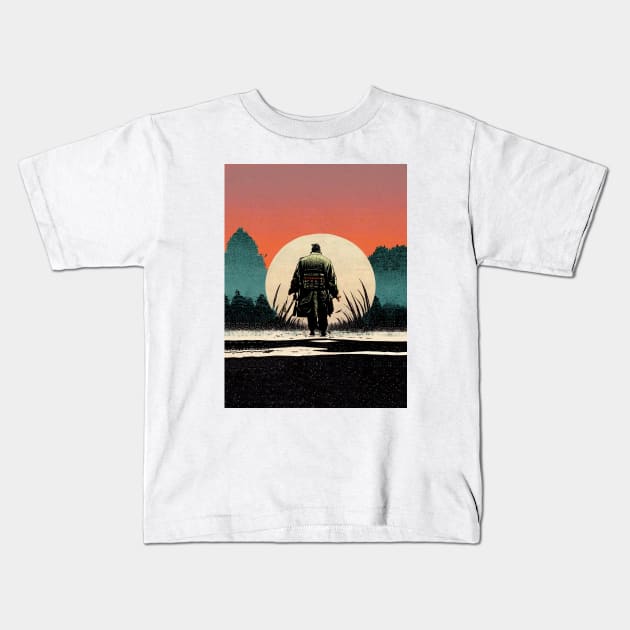 Ronin Day 4: Ako Gishi Sai, December 14 (47 Ronin) with Dramatic Gradient Red Sky Kids T-Shirt by Puff Sumo